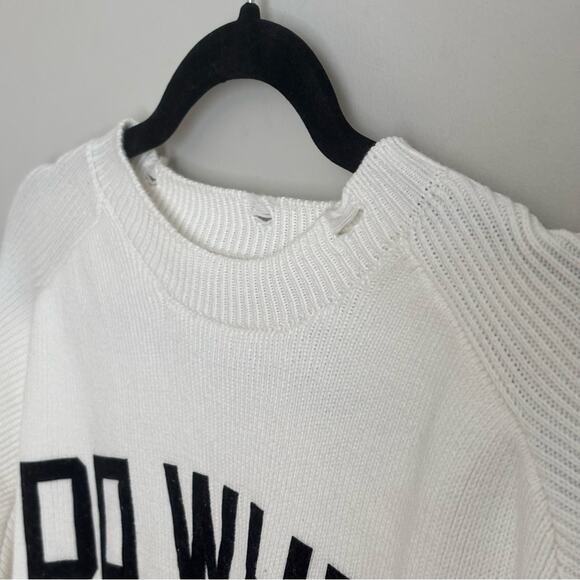 NWOT Golden Goose Delilah Do What You Love Distressed Sweater Women’s Size S - Picture 6 of 15